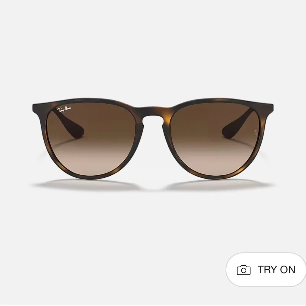 Ray-Ban Tortoiseshell Round Erika Sunglasses - Brown Gradient Lenses - Picture 1 of 10
